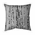 Fondo 26 x 26 in. Birches Black & White-Double Sided Print Indoor Pillow FO2778715